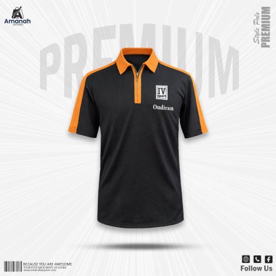 Waffle Fabric polo T-shirt